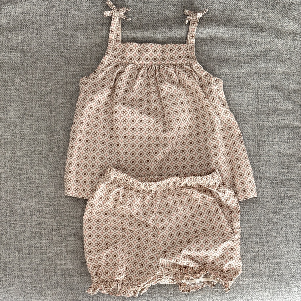 Carters brown and pink two piece outfit (24mo)